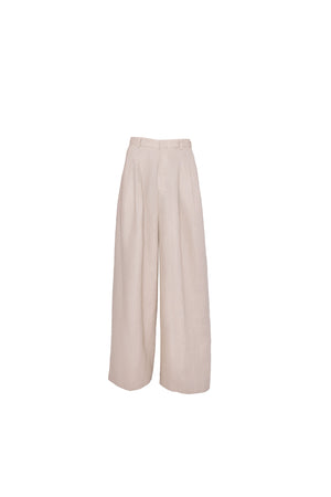 Beige Linen Pants