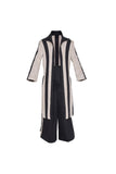 Beige and Black Drill Coat