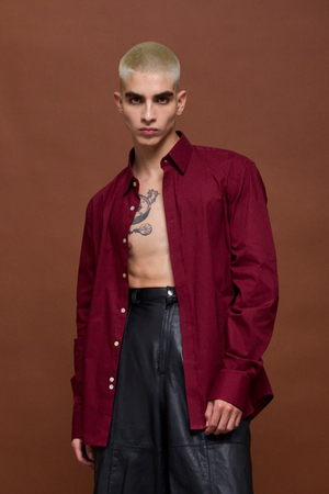 Red Poplin Shirt