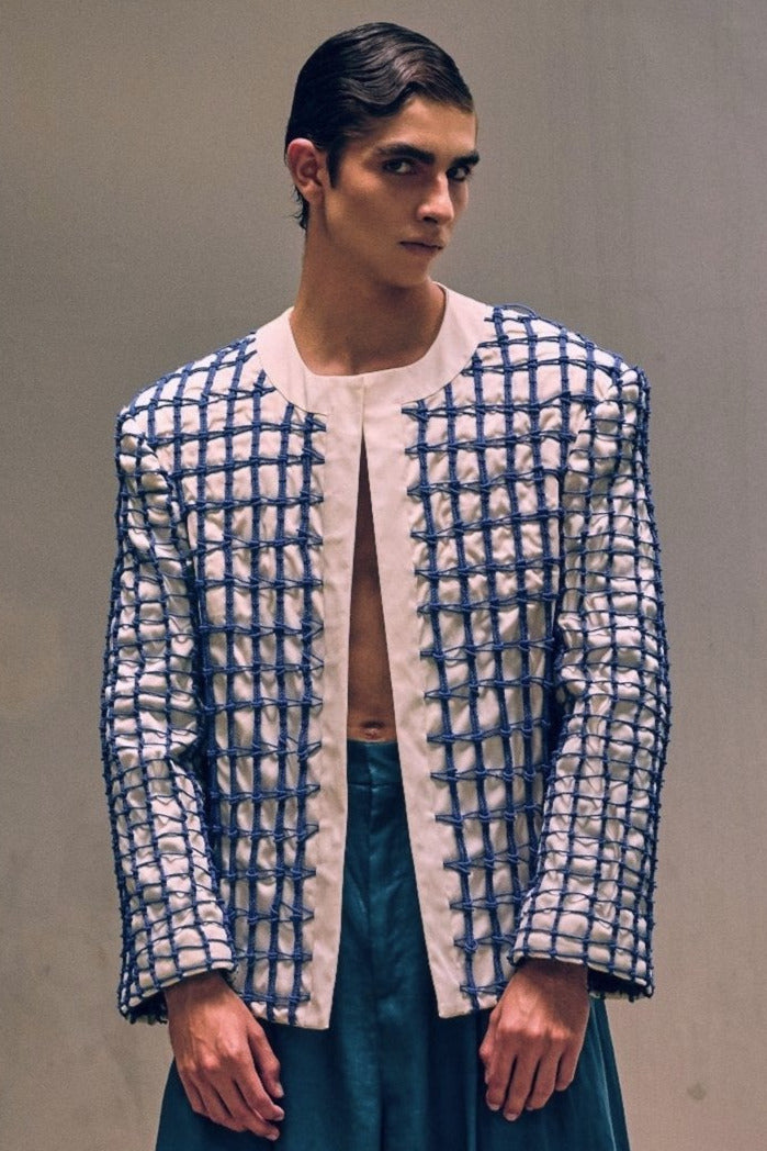 Blue Braided Rope Jacket