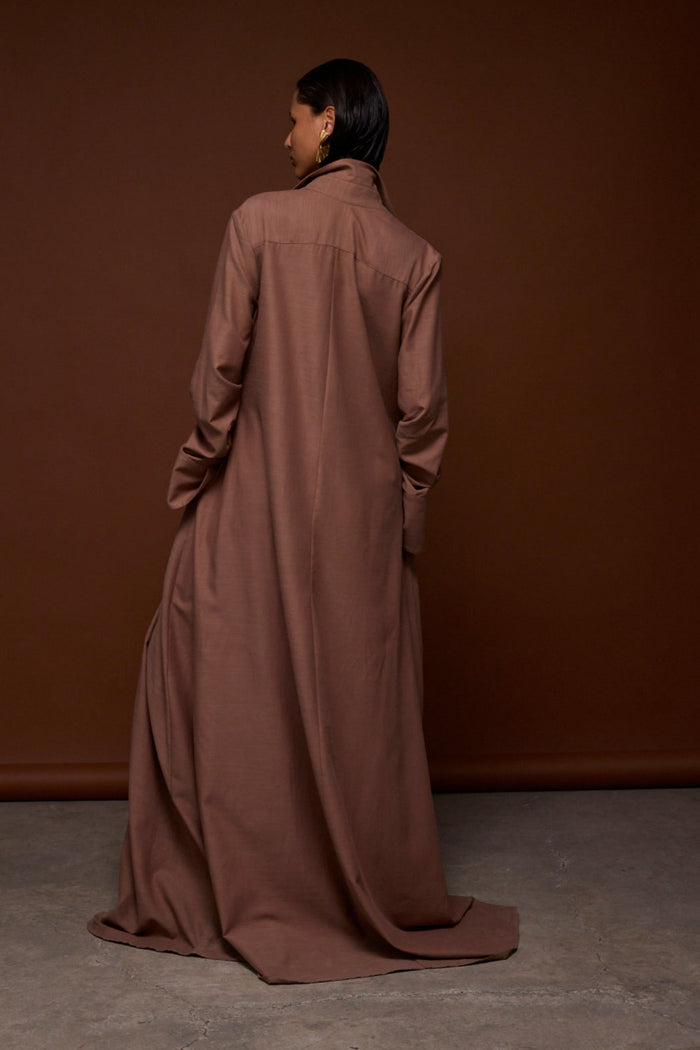 Vestido café