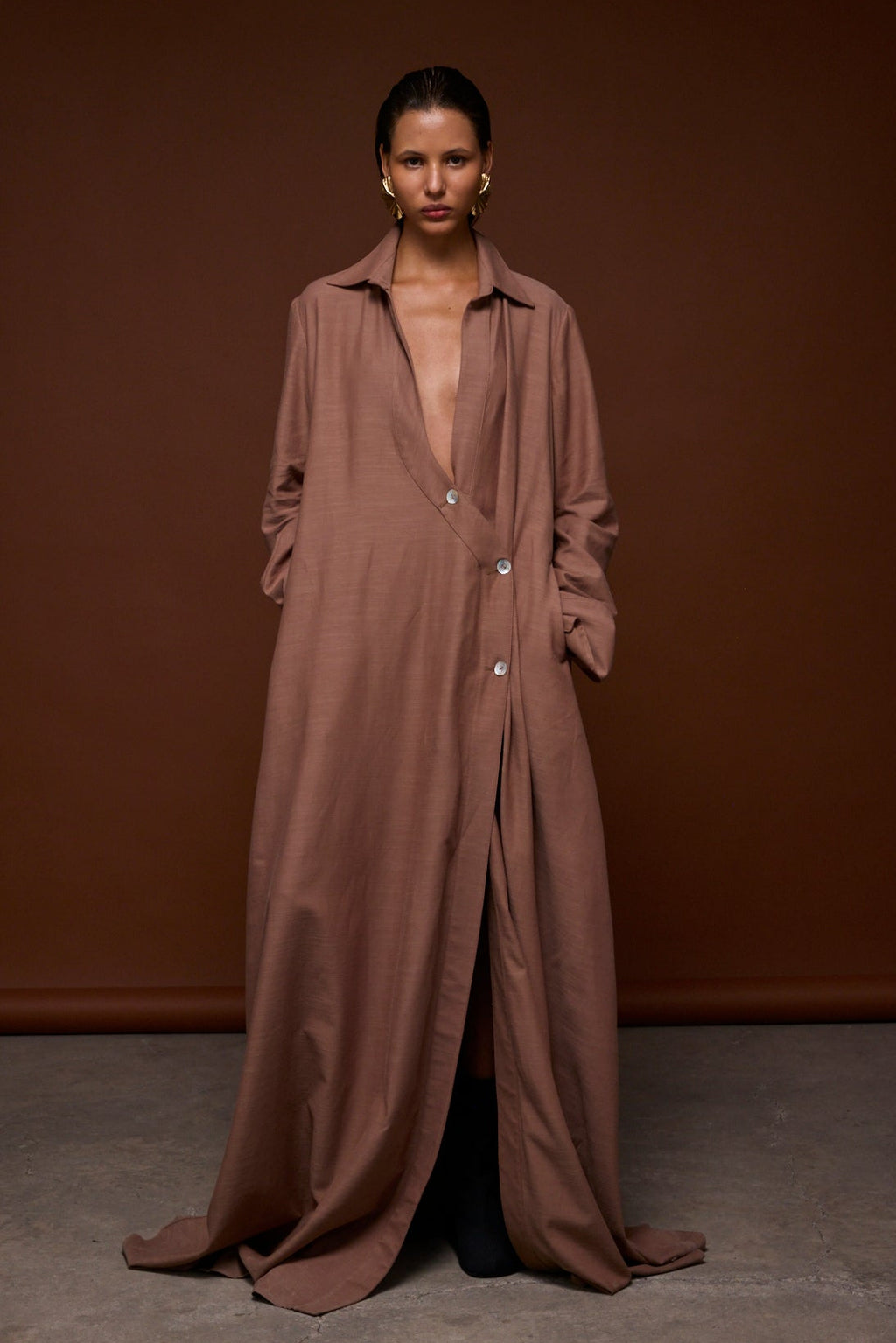 Vestido café