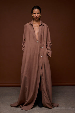 Vestido café